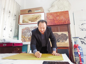 淅川有一批成熟的版画作者,李天奇是其中的代表人物。